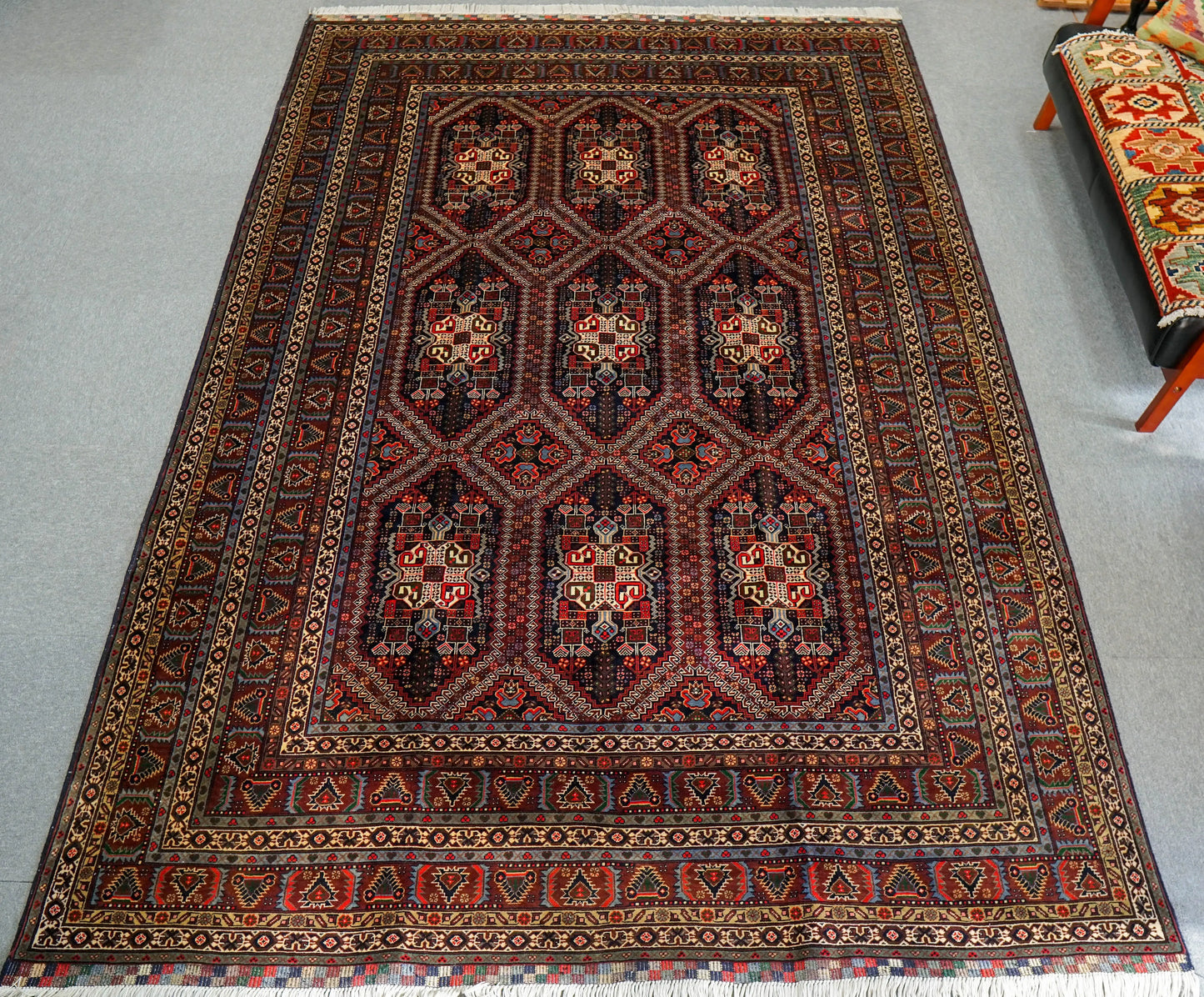 295×195cm アフガニスタン トルクメン　手織り絨毯　 トライバルラグ Decorworks