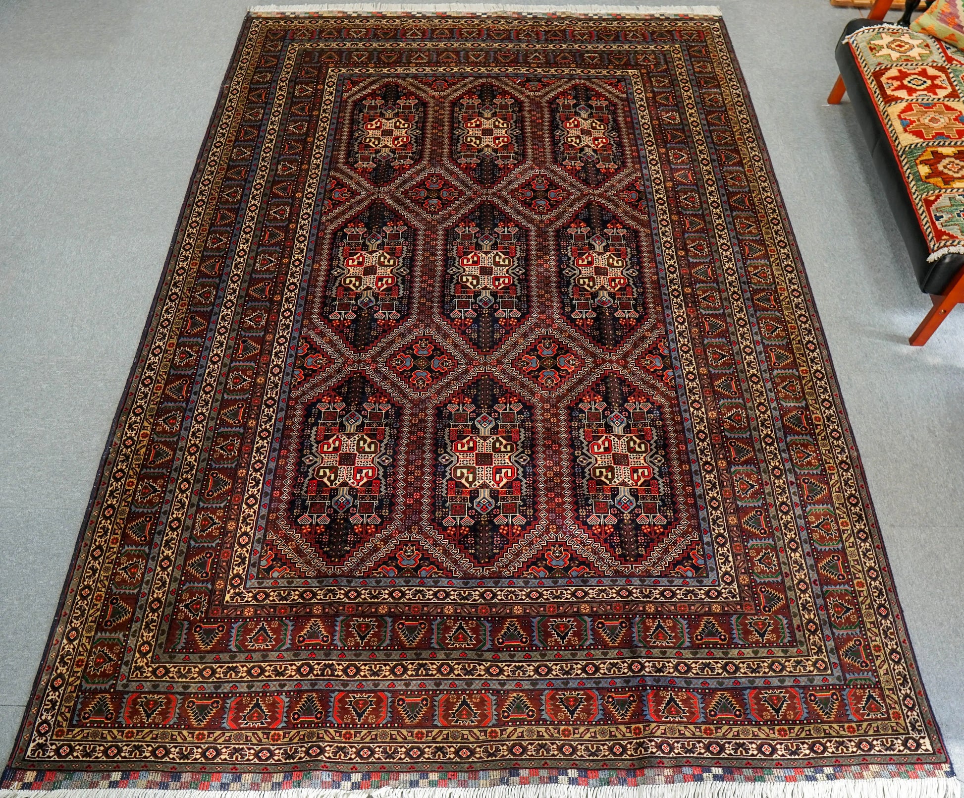 295×195cm アフガニスタン トルクメン　手織り絨毯　 トライバルラグ Decorworks