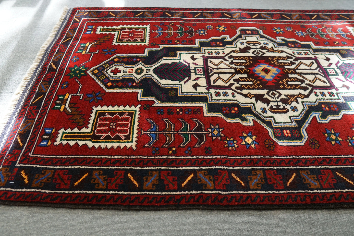 163×95cm ペルシャ 絨毯 バルーチ 手織り トライバルラグ Decorworks