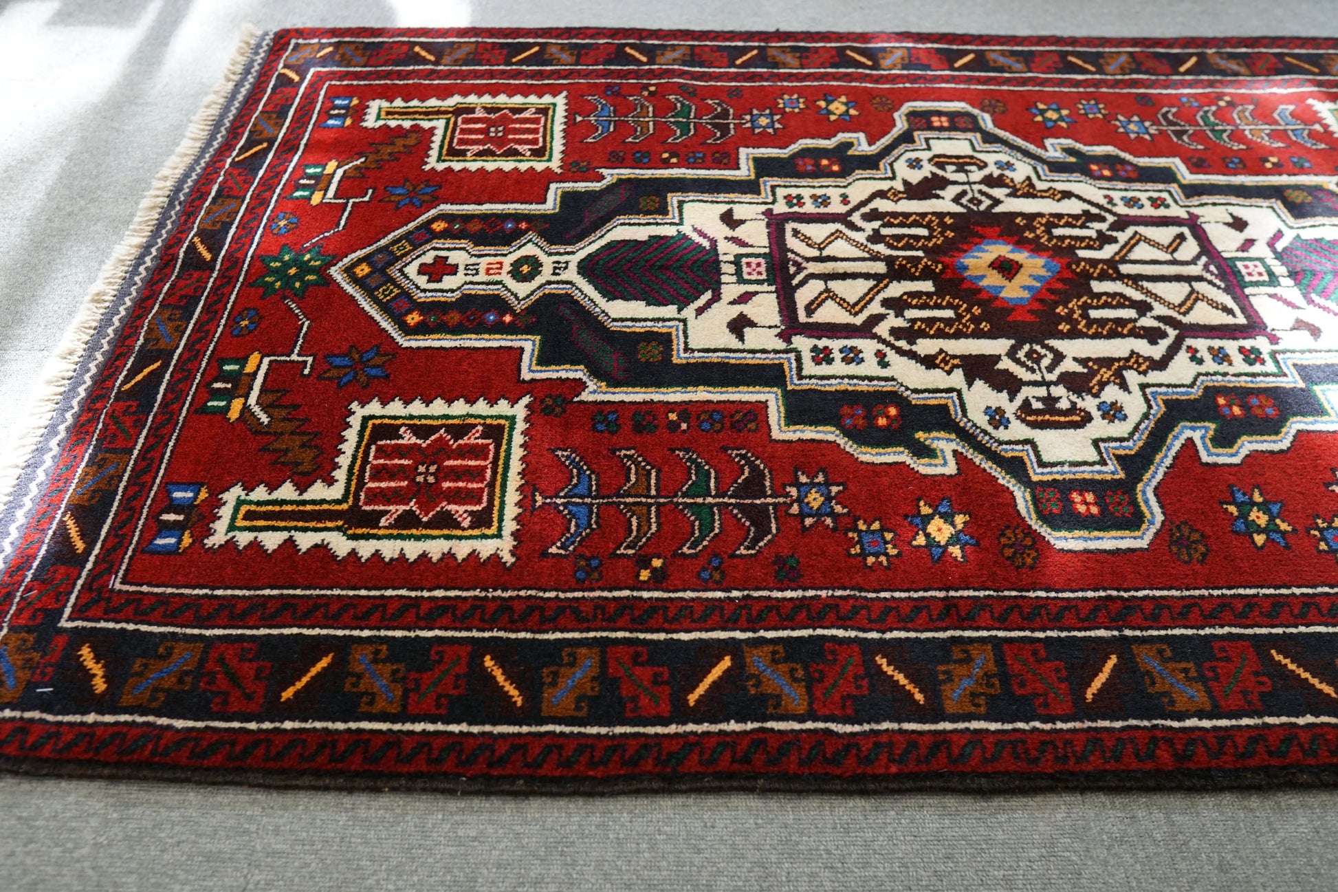 163×95cm ペルシャ 絨毯 バルーチ 手織り トライバルラグ Decorworks