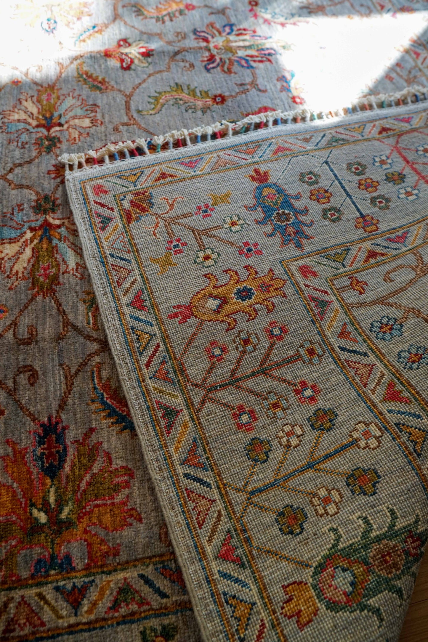  アフガニスタン手織り絨毯 ガズニ  243×176cm｜手紡ぎウール×草木染め