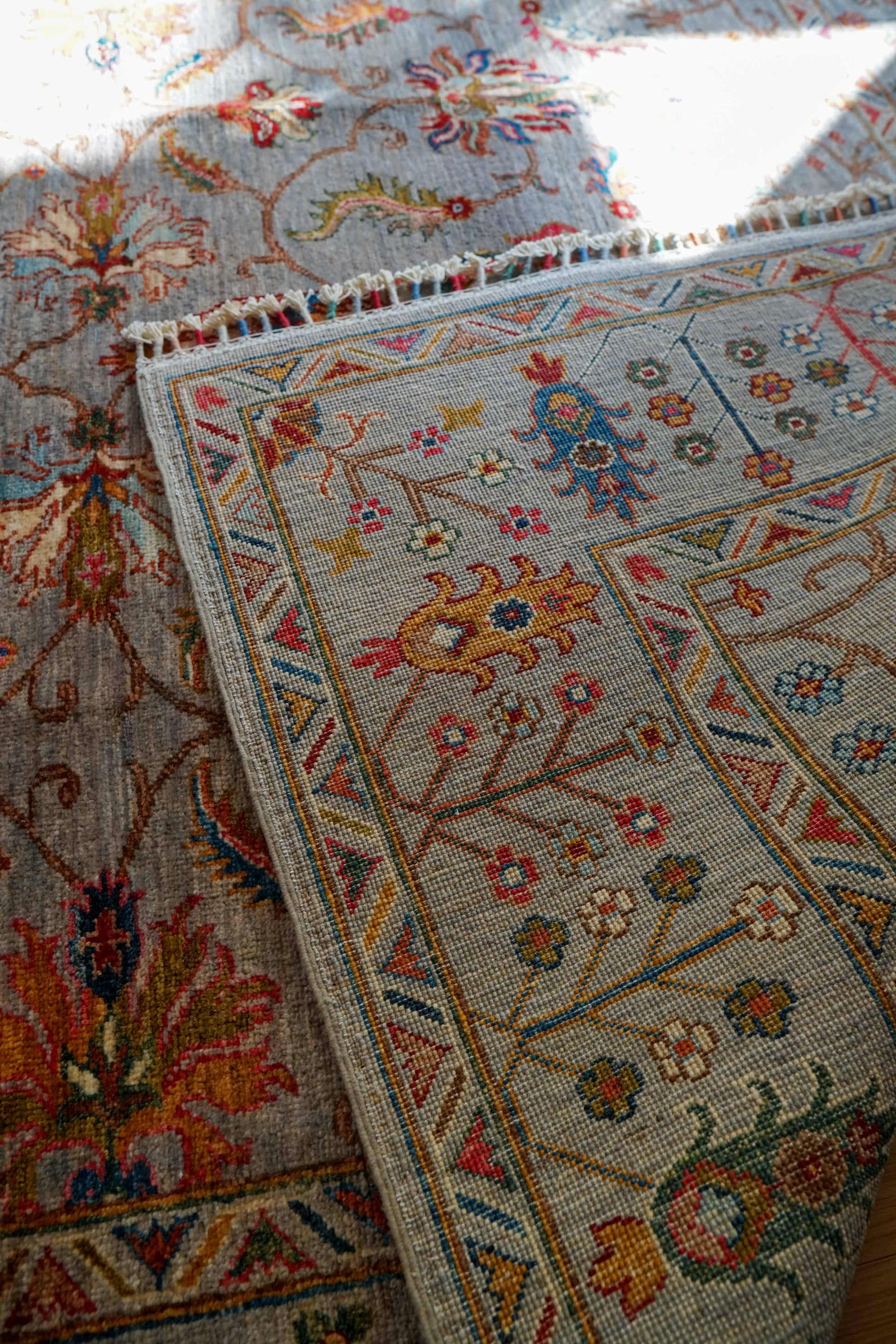  アフガニスタン手織り絨毯 ガズニ  243×176cm｜手紡ぎウール×草木染め