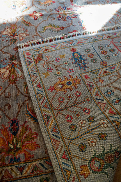  アフガニスタン手織り絨毯 ガズニ  243×176cm｜手紡ぎウール×草木染め