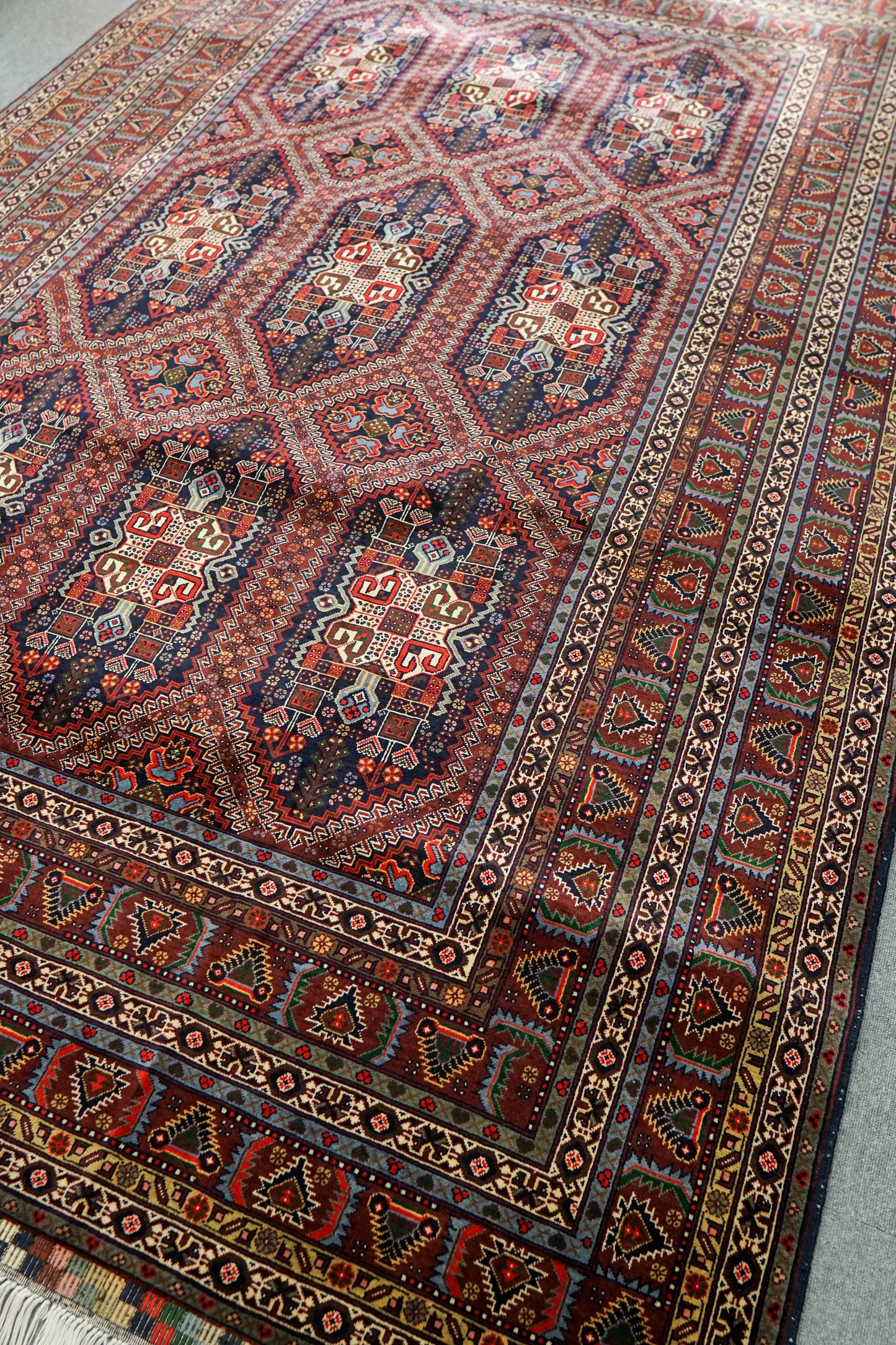 295×195cm アフガニスタン トルクメン　手織り絨毯　 トライバルラグ Decorworks