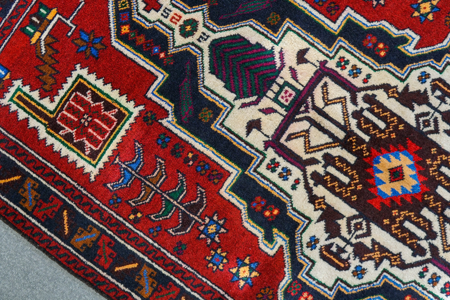 163×95cm ペルシャ 絨毯 バルーチ 手織り トライバルラグ Decorworks