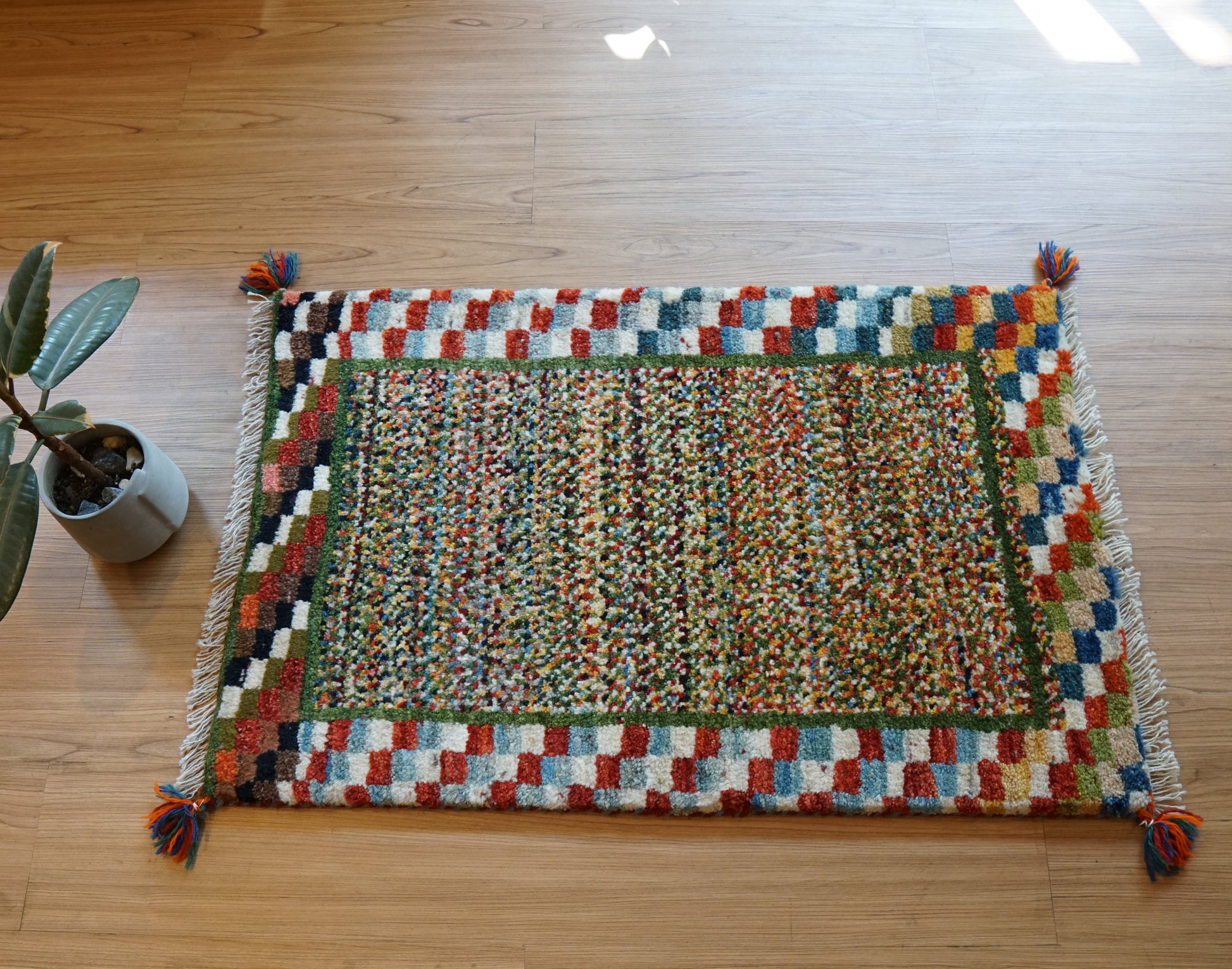 Collection 80×50cm　ペルシャ絨毯 手織りギャッベ アマレ族 ギャベ