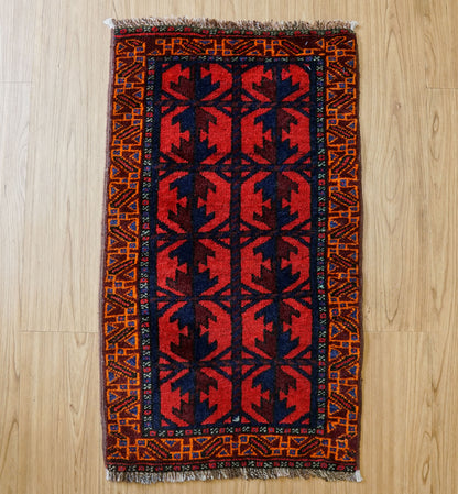  トライバルラグ バルーチ族 82×48cm ヴィンテージ ラグ