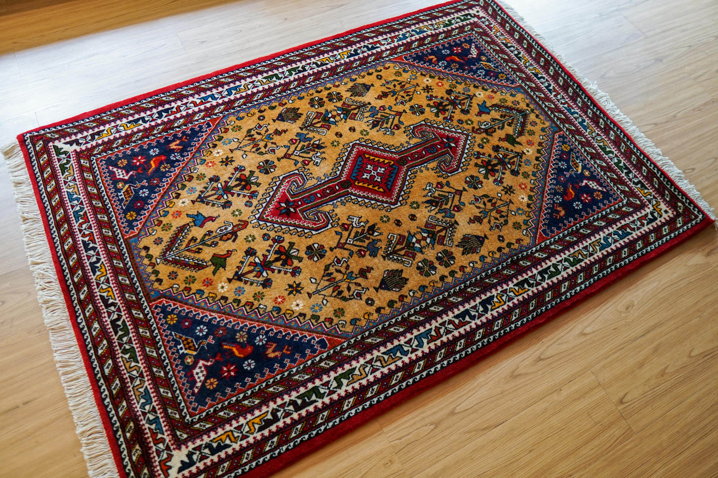 Collection ペルシャ手織り絨毯 アバデ 150×100cm Fine Quality トライバルウールラグ