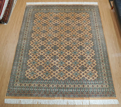  パキスタン手織り絨毯 ジャルダール柄 250×206cm｜ニュージーランド産メリノウール使用 ハンドノット