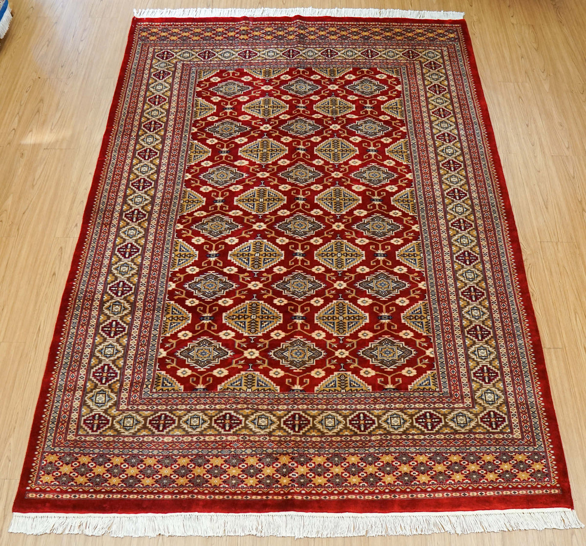  パキスタン手織り絨毯 ジャルダルデザイン 238×166cm｜ニュージーランド産メリノウール