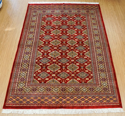  パキスタン手織り絨毯 ジャルダルデザイン 238×166cm｜ニュージーランド産メリノウール