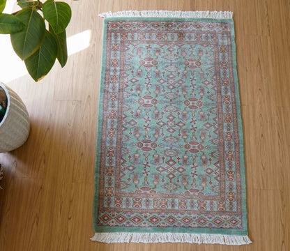 パキスタン手織り絨毯 124×77cm - Decorworks
