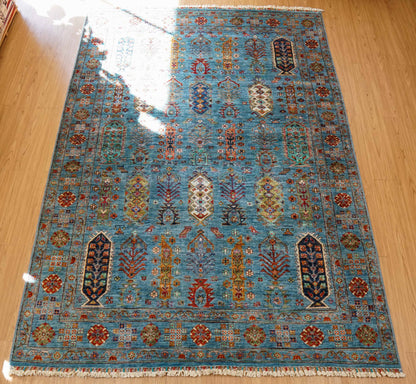  アフガニスタン手織り絨毯 ガズニ 241×172cm 手紡ぎウール・草木染め