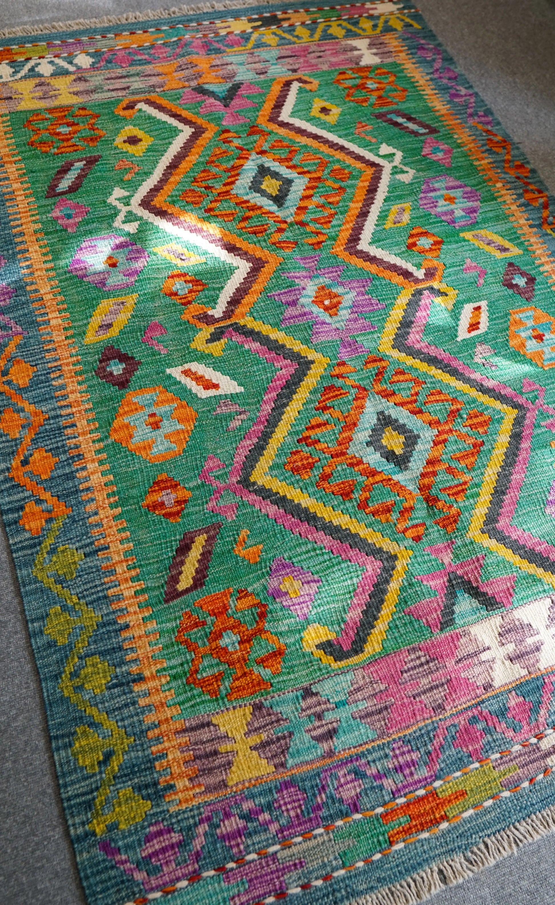 147×100cm　　アフガニスタン　手織り　キリム　　 Decorworks