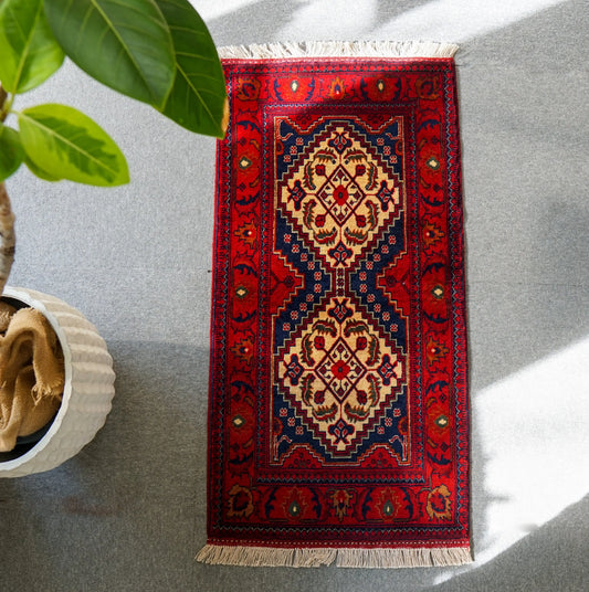 106×53cm アフガン手織り絨毯 カールモハメディ Decorworks