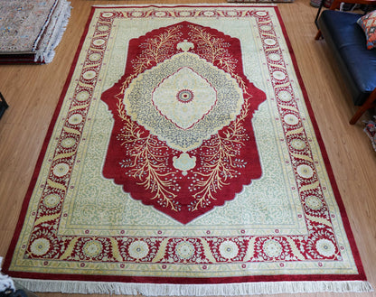  パキスタン手織り絨毯 305×215cm｜トルコ結びが
