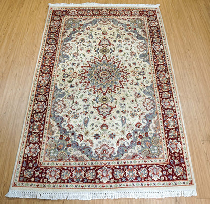  手織りペルシャ絨毯 オリエンタルラグ 228×144cm