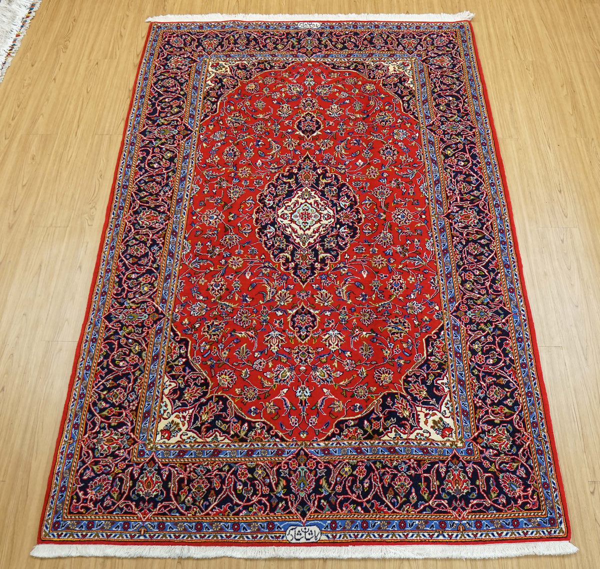  ペルシャ絨毯 カシャーン産 (カシャン) シャドサル工房 225×150cm