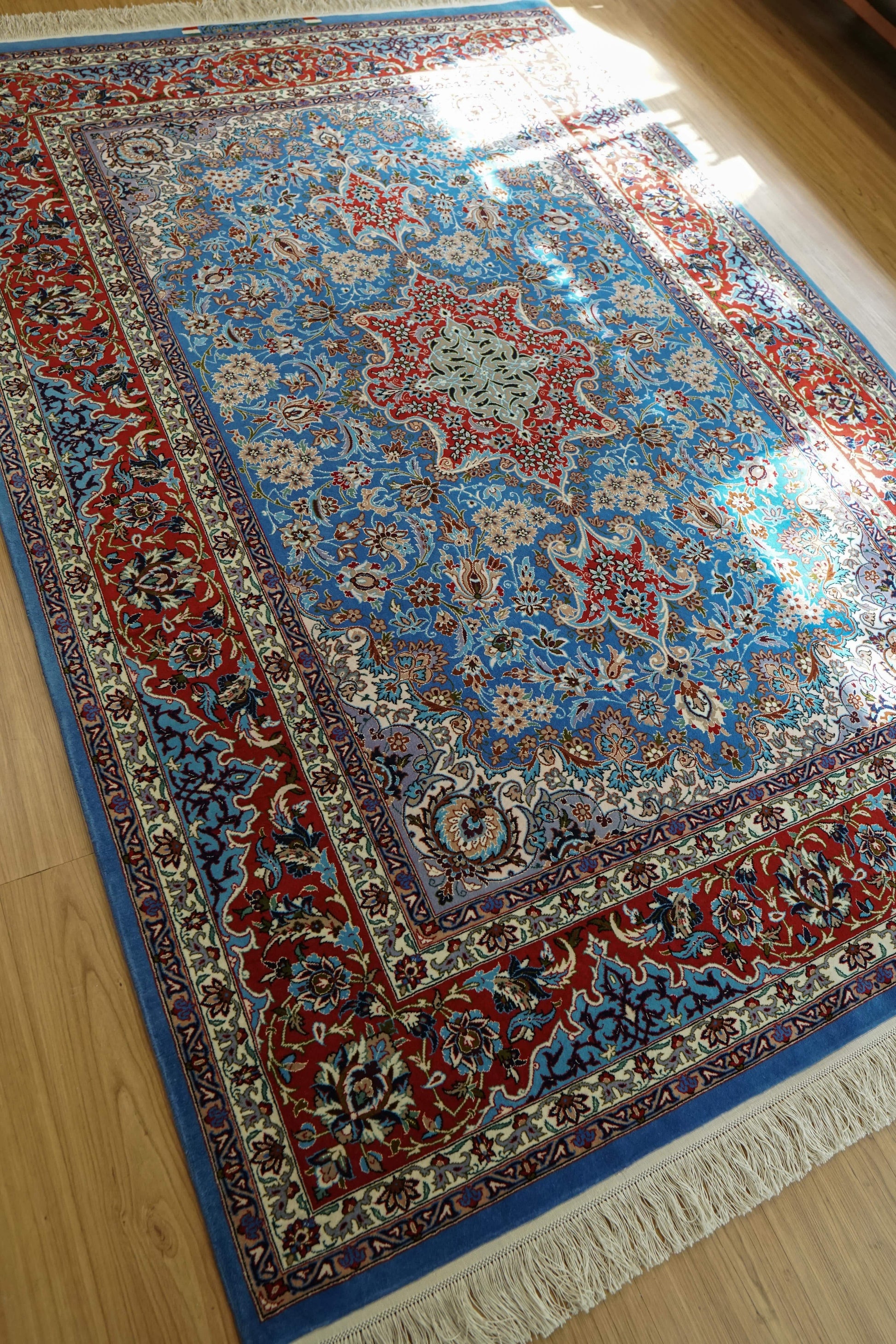  ペルシャ絨毯 イスファハン産 220×150cm  シャジュン房  4661