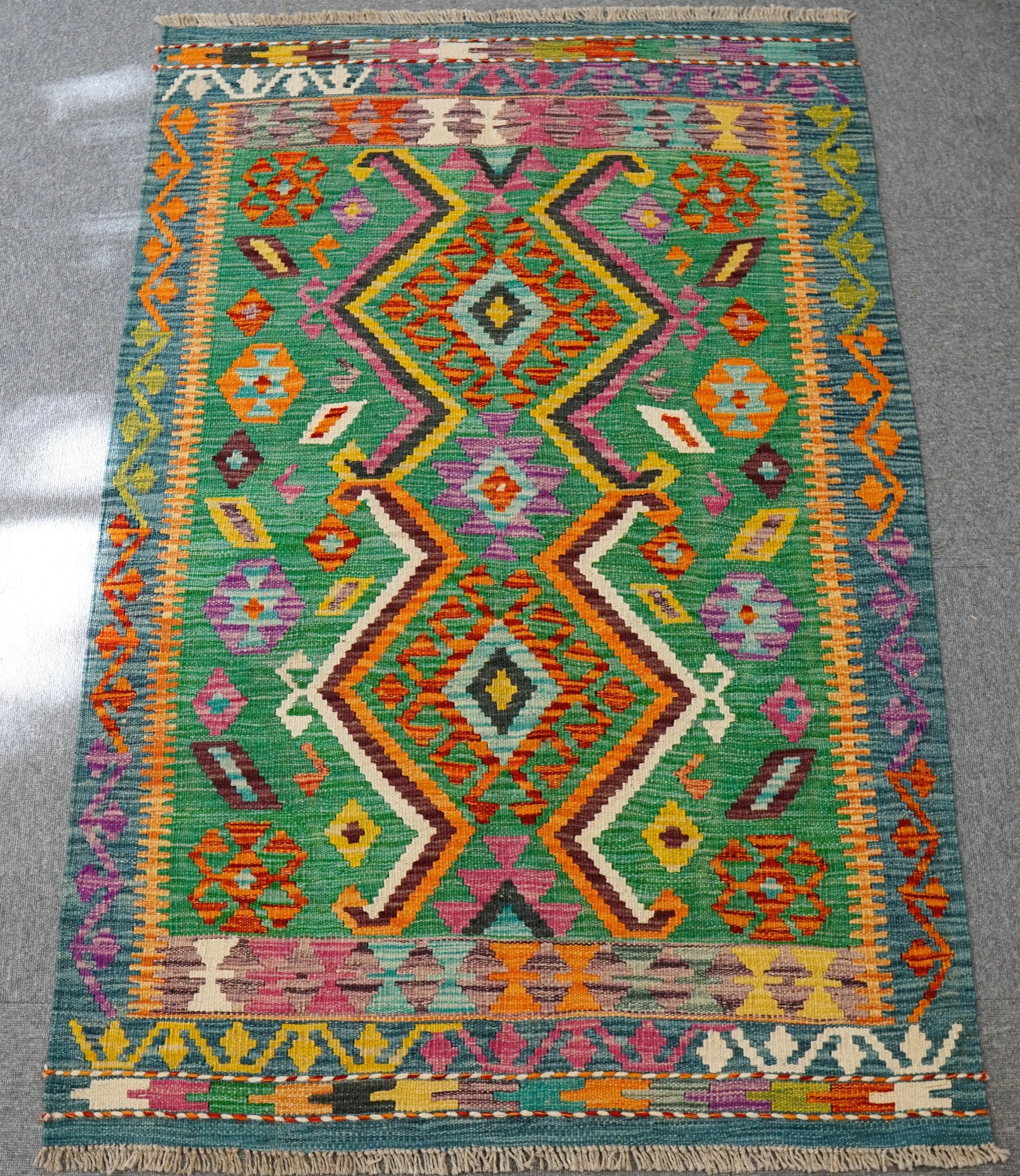 147×100cm　　アフガニスタン　手織り　キリム　　 Decorworks