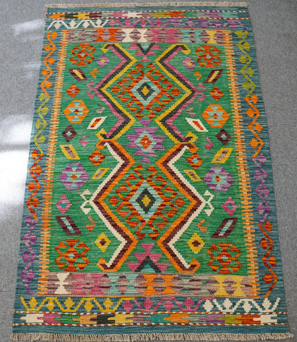 147×100cm　　アフガニスタン　手織り　キリム　　 Decorworks
