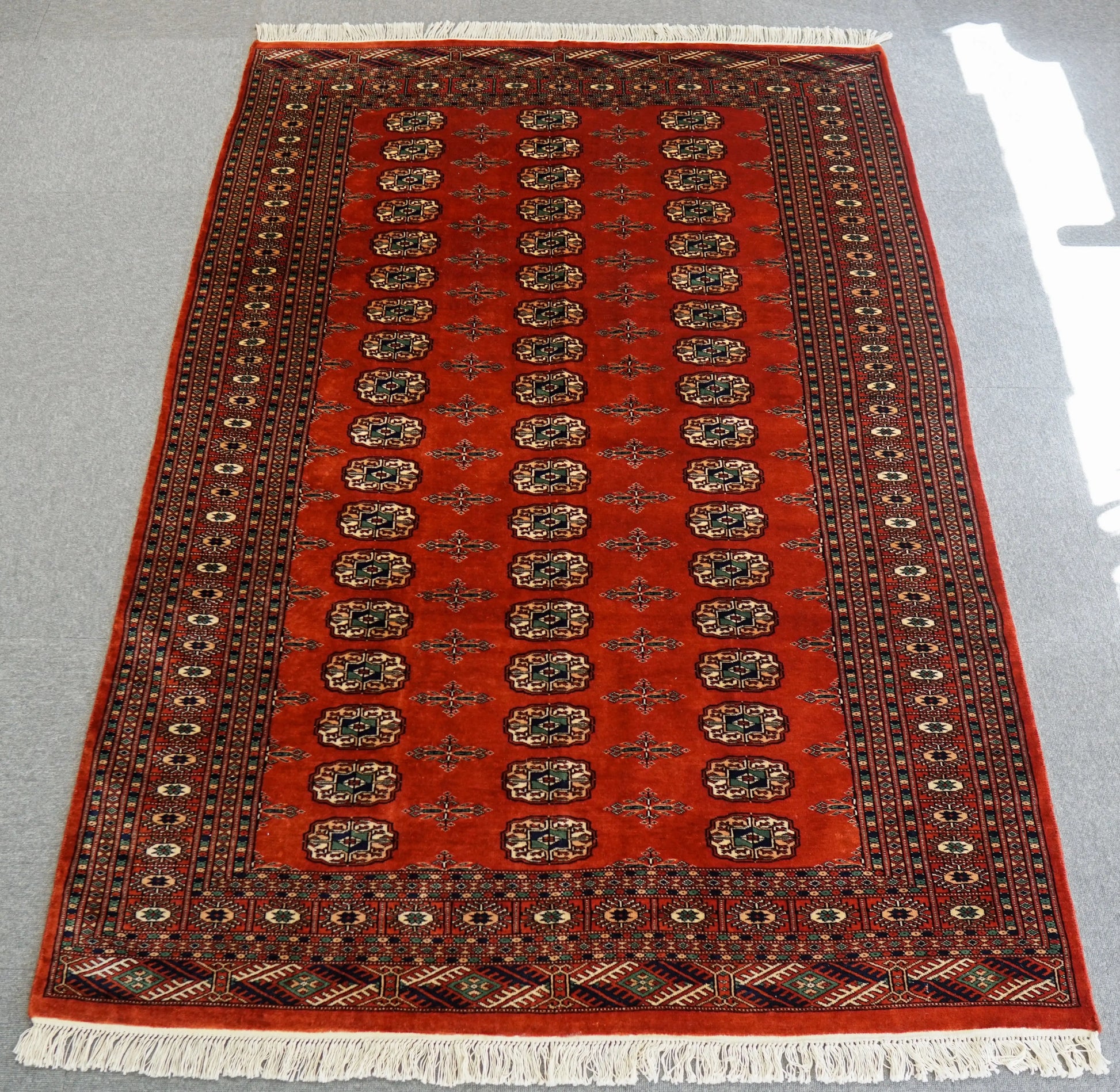 205×141cm トルクメン ボハララグ 手織り絨毯 Decorworks