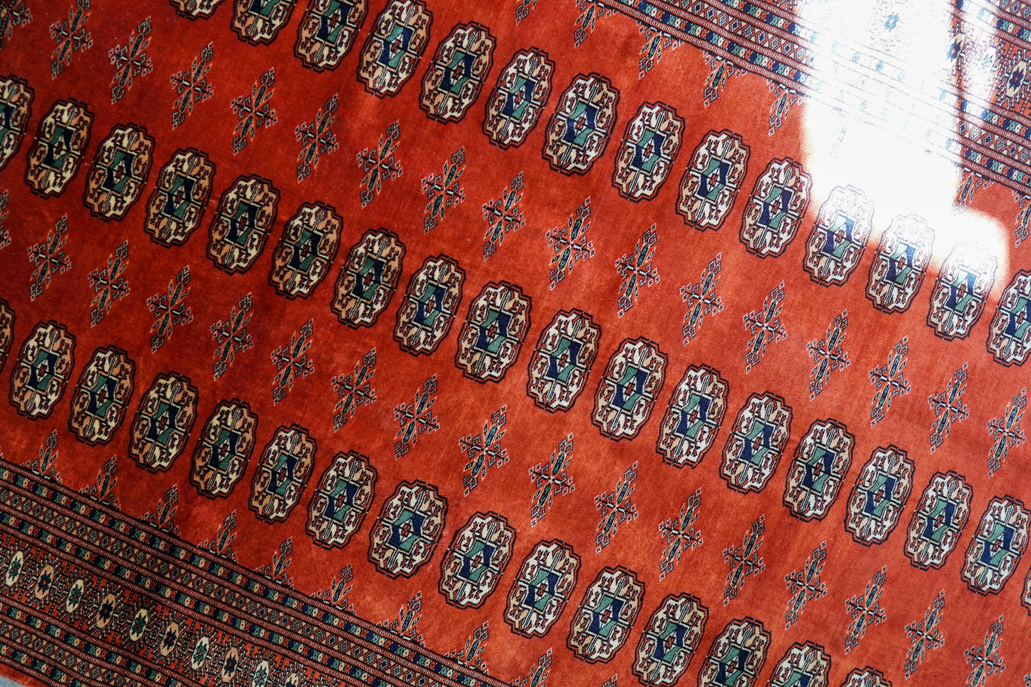 205×141cm トルクメン ボハララグ 手織り絨毯 Decorworks