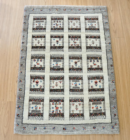 手織り ペルシャ カシュクリギャッベ 95×65cm リズ　ギヤべ