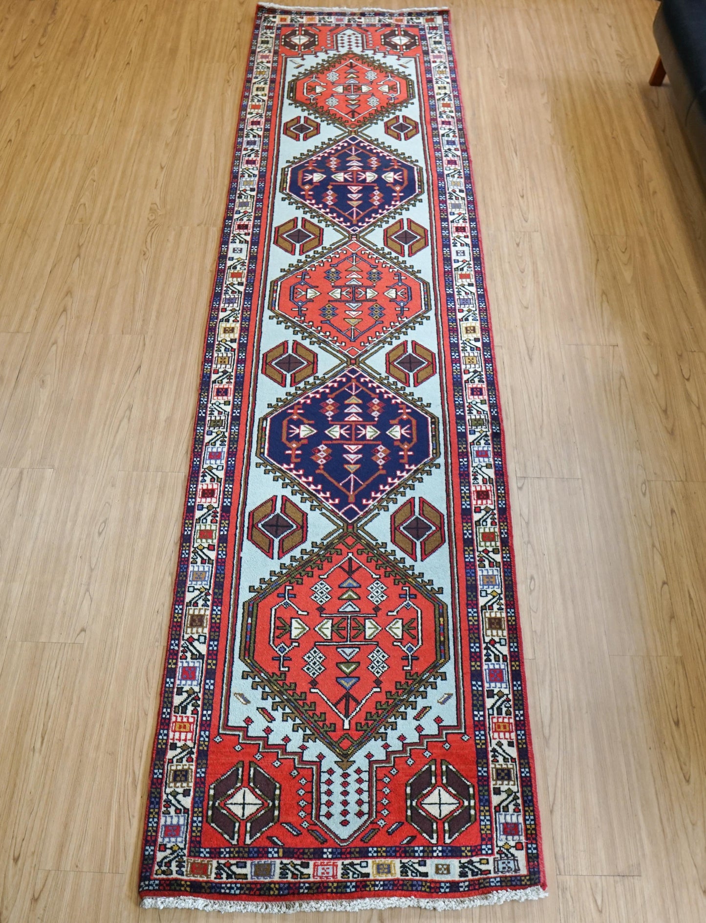  ペルシャ手織り絨毯 アルデビルラグ  ランナー 　315×72cm