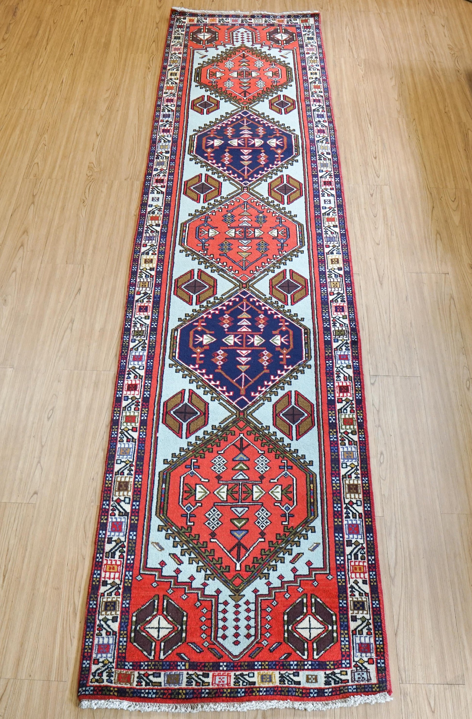  ペルシャ手織り絨毯 アルデビルラグ  ランナー 　315×72cm