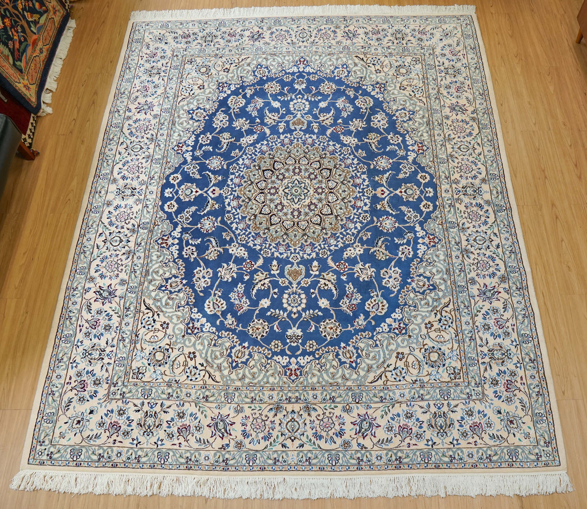  ペルシャ絨毯 ナイン産 250×204cm　
