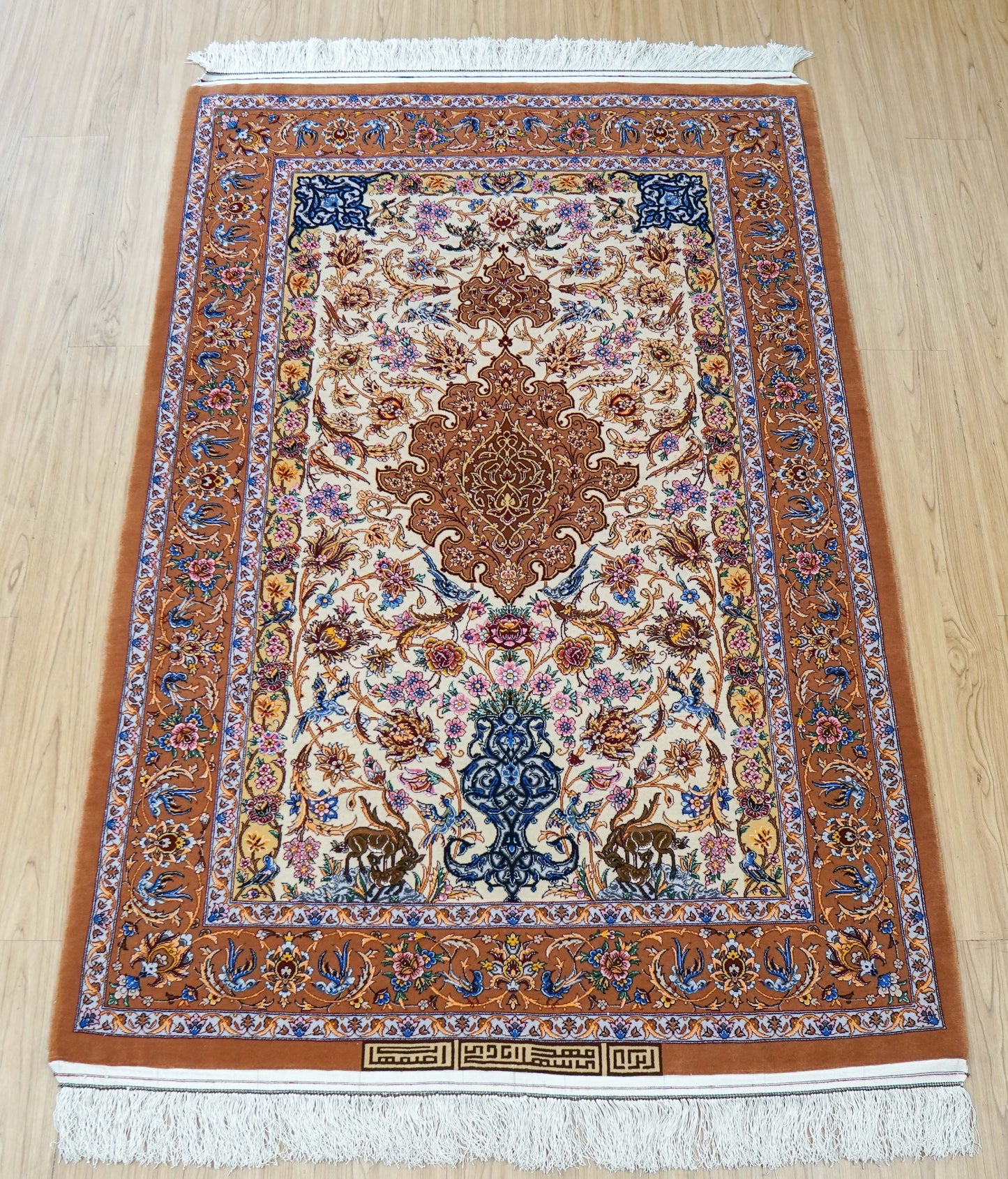 ペルシャ絨毯イスファハン サハラク房 163×110cm