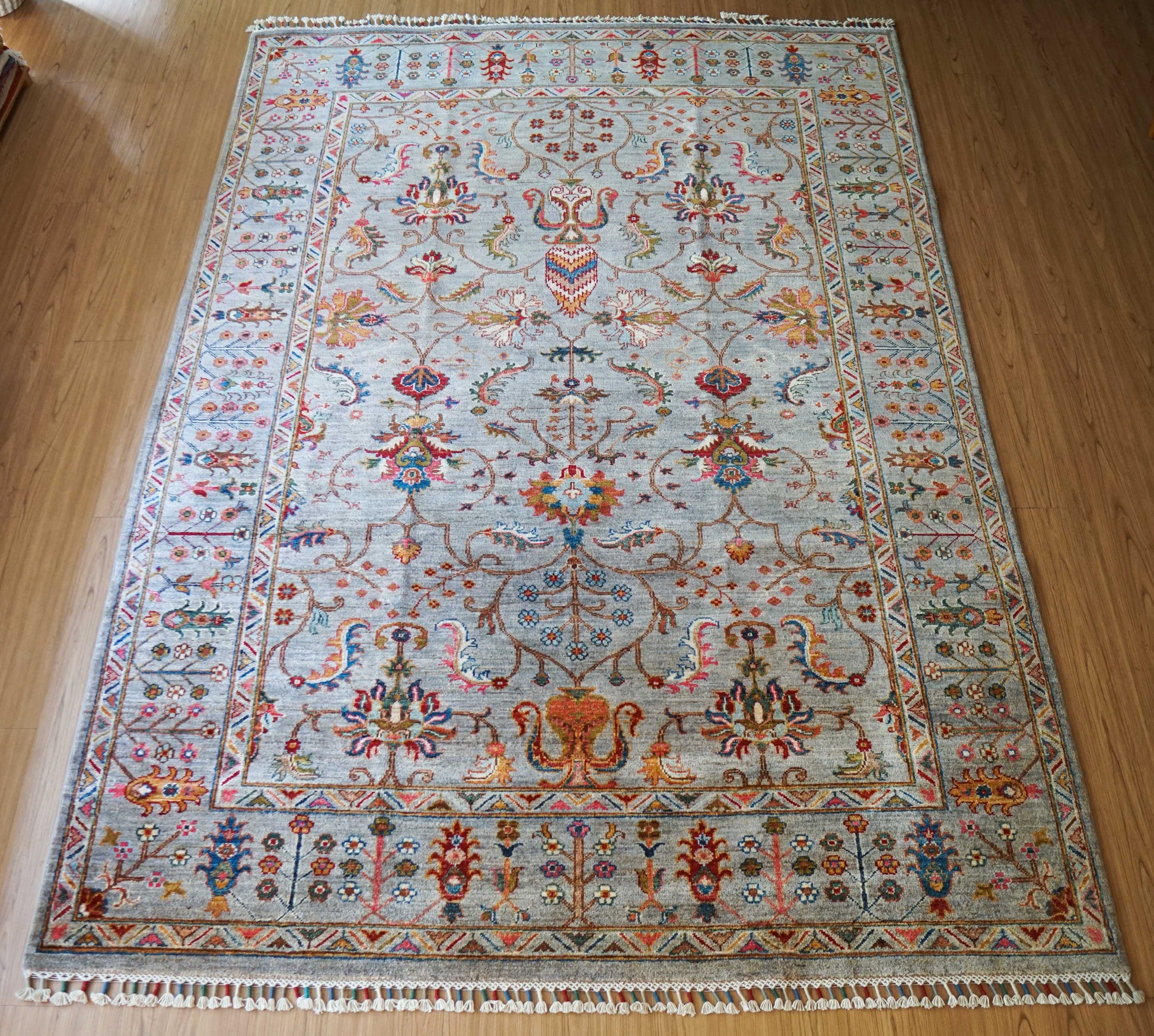  アフガニスタン手織り絨毯 ガズニ  243×176cm｜手紡ぎウール×草木染め