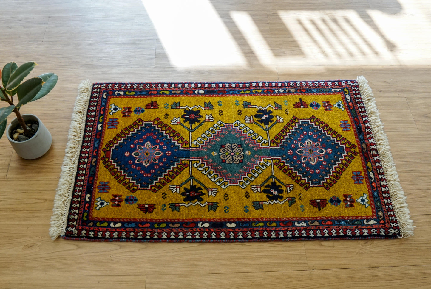  98×60cm ペルシャ絨毯 ヤラメ