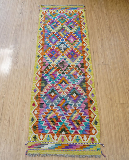 Collection 191×60cm アフガニスタン手織り キリム　ランナー　トライバルラグ