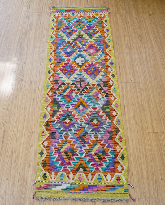 Collection 191×60cm アフガニスタン手織り キリム　ランナー　トライバルラグ