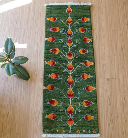 ペルシャ絨毯 カシュクリギャッベ リズバフトギャベ 117×43cm ランナー