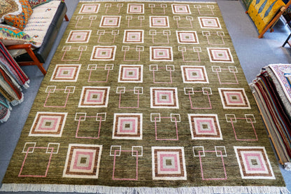  アフガニスタン手織り絨毯 ガズニーウール ギャッベ 310×250cm