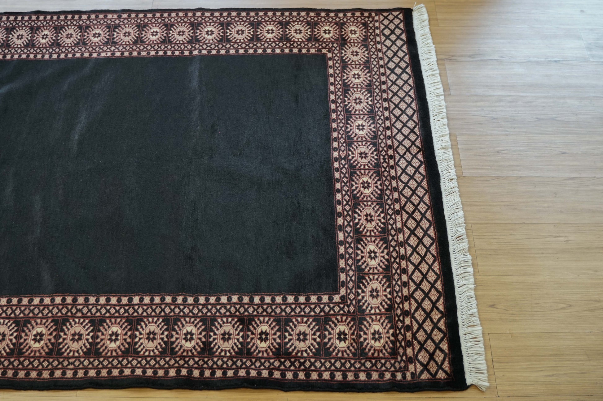  パキスタン手織り絨毯 183×131cm ボーダー柄