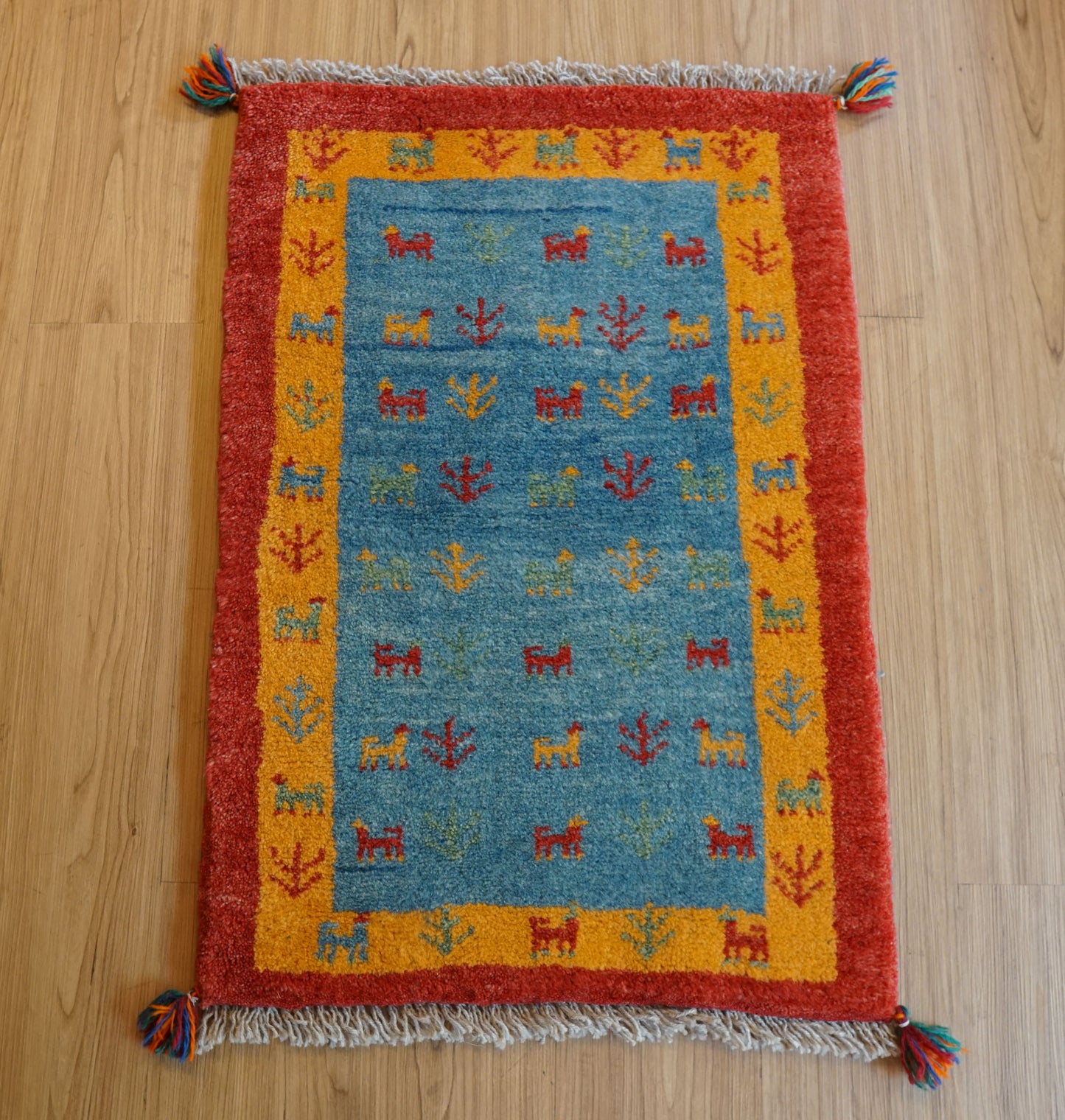 Collection ペルシャ手織りギャッベ 80×52cm アマレ族 ウールラグ