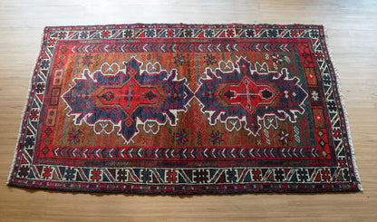  トライバルラグ ペルシャ絨毯 バルーチ 140x84cm