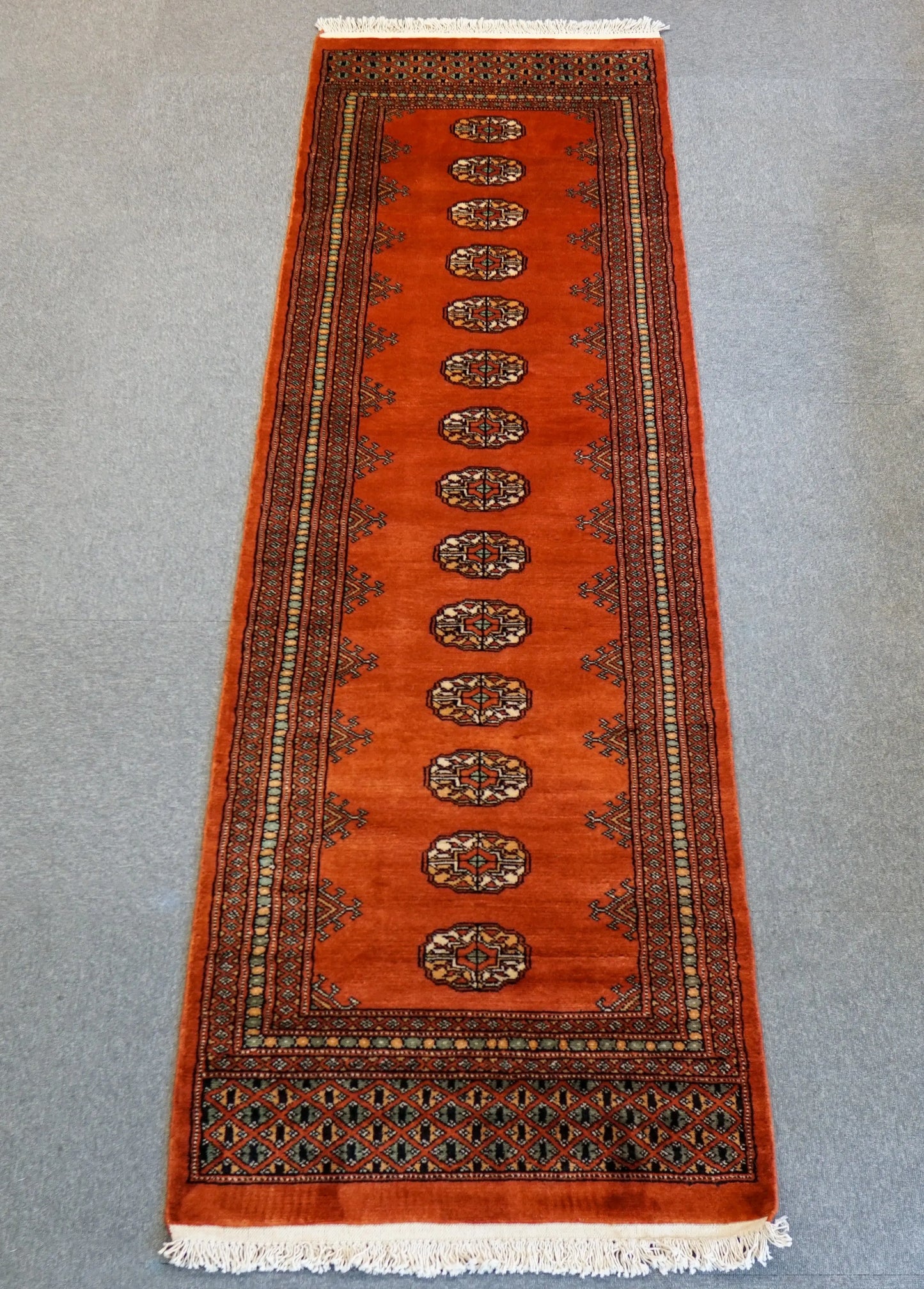 256×78cm パキスタン手織り絨毯 トルクメン ボハララグ Decorworks