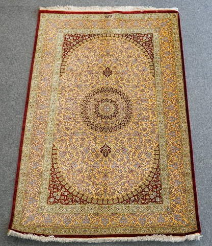 121×78cm　【ペルシャ手織り絨毯】証明書付 Decorworks