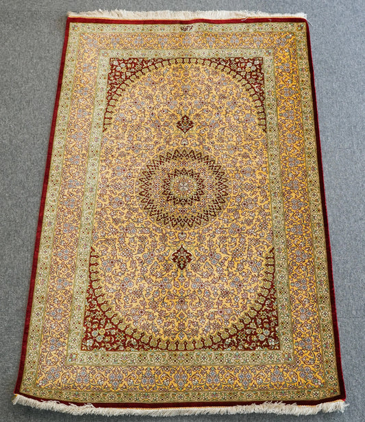 121×78cm　【ペルシャ手織り絨毯】証明書付 Decorworks