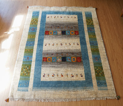 Collection ペルシャ手織りギャッベ 200×159cm -19508