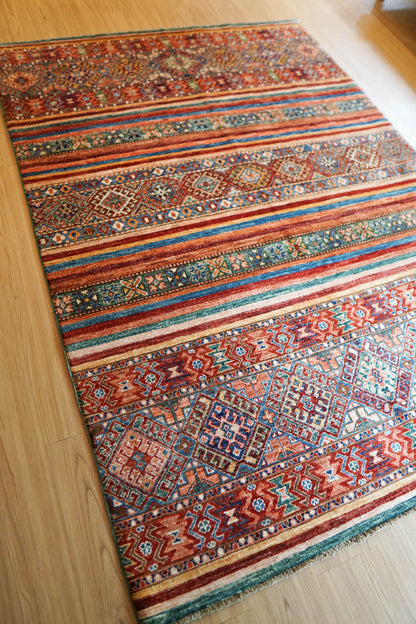 Collection アフガニスタン ガズニーウール 絨毯 206×145cm　トライバルラグ