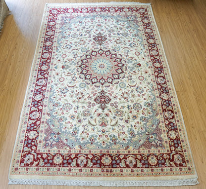  ペルシャ絨毯 オリエンタルラグ 242×154cm 手織り メダリオン柄