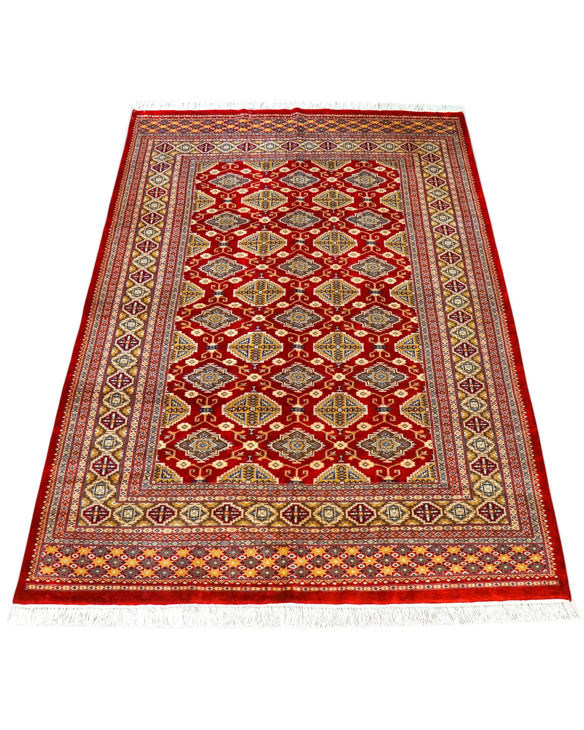  パキスタン手織り絨毯 ジャルダルデザイン 238×166cm｜ニュージーランド産メリノウール