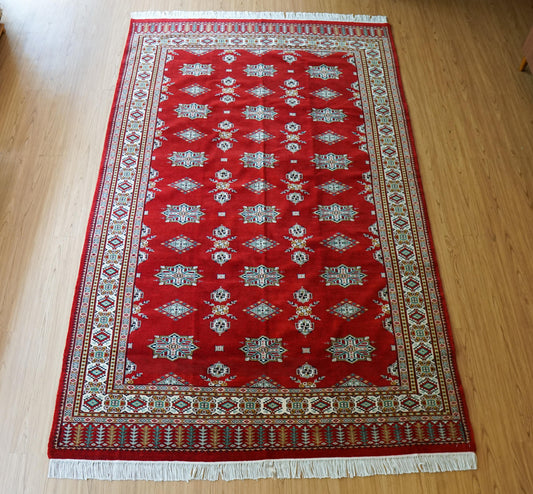 Collection パキスタン手織り絨毯 245×155cm メリノウール ファインクオリティ トライバル伝統文様