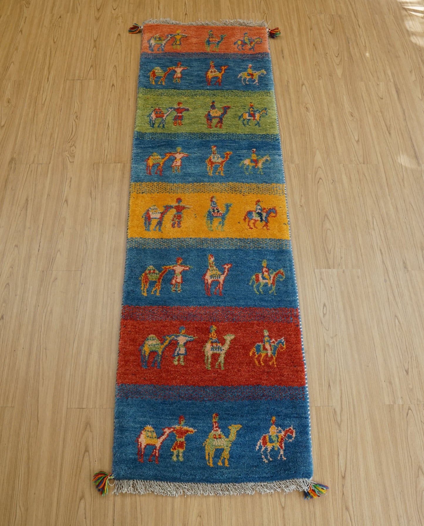 Collection ペルシャ手織りギャッベ ランナー 189×56cm ｜ 遊牧民デザインのウールラグ